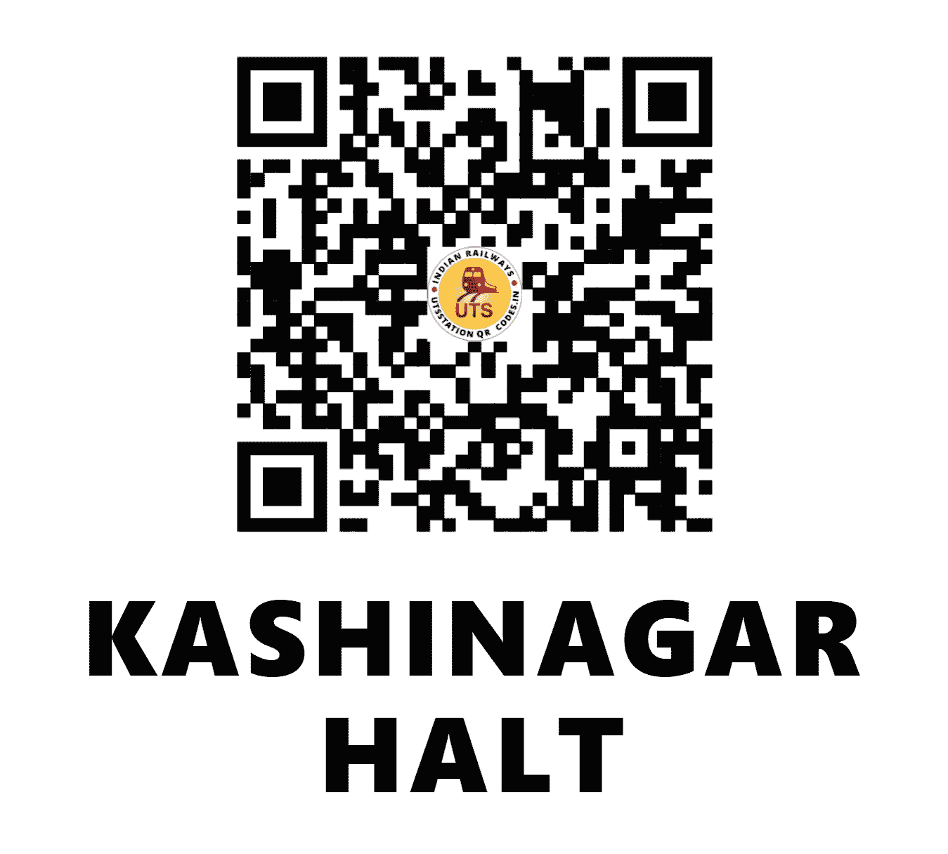 UTS QR Code for KASHINAGAR HALT - KHGR - ER (WEST BENGAL)